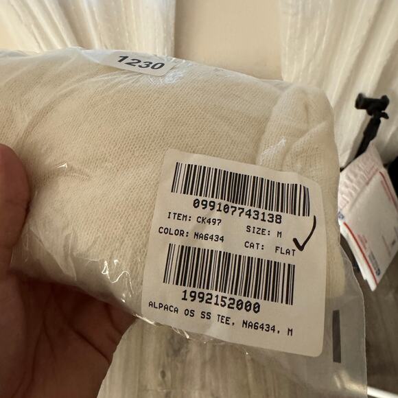 J.Crew Alpaca-Blend Oversized Sweater T-Shirt WMNS M White Crewneck Short Sleeve - Picture 6 of 6